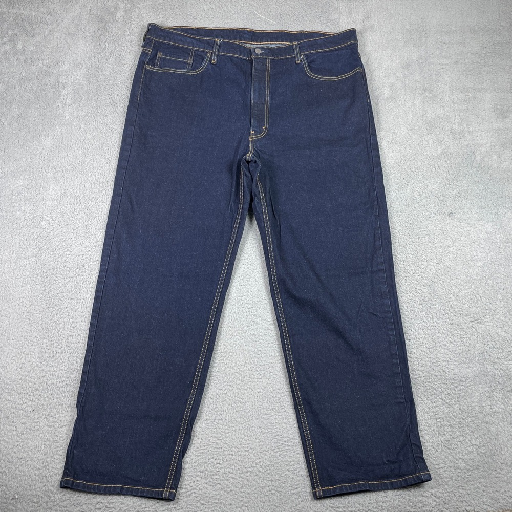 Levis 550 Jeans Mens 44x32‎ Dark Wash Indigo Relaxed Fit Stretch